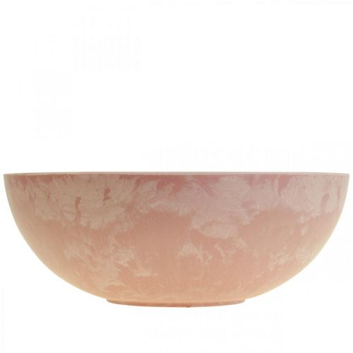 tételeket Dekoratív tál virágtál kerek rózsaszín tál műanyag Ø20cm