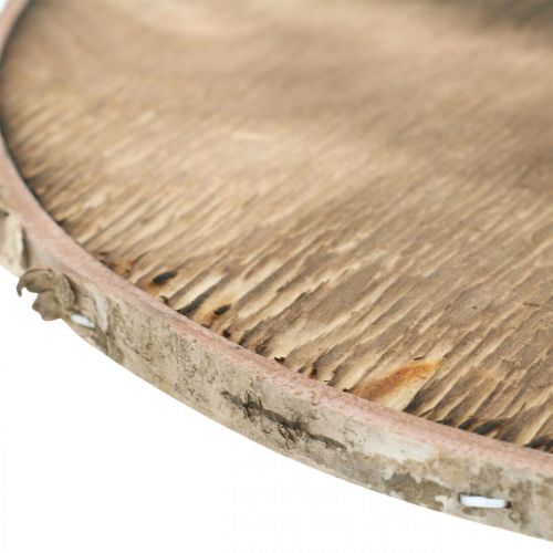 Floristik24 Dekoratív fa korong lángos Rusztikus fa díszítő rétegelt lemez Ø20cm