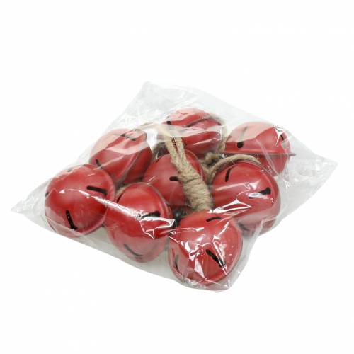 Floristik24 Csillaggal ellátott harangok piros felakasztáshoz L30cm 2db