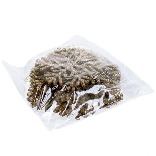 tételeket Hópehely arany akasztható Ø8cm - Ø12cm 9db