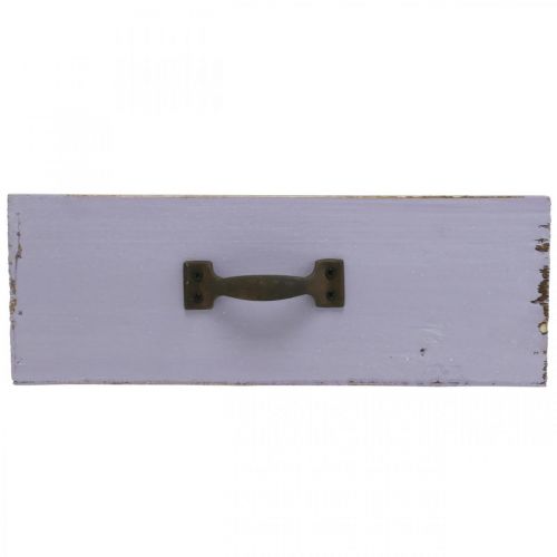 tételeket Ültető Dekoratív fiók Shabby Chic Wood Lila 25×13×8 cm