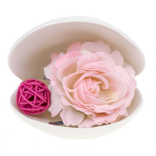 Floristik24 A szappantartó héja 12 cm x 10,5 cm x 11 cm fehér