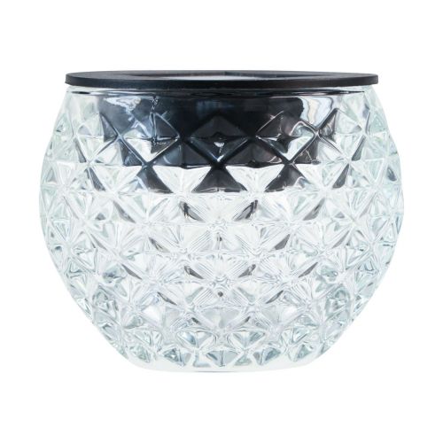 Floristik24 Napelemes lámpa erkély asztali lámpa szolár üveg Ø7,5cm H6cm