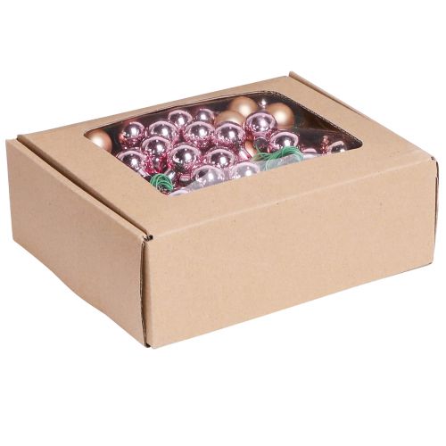 tételeket Tükör Bogyók Sárgabarack Rózsaszín Üveggolyók Drót Ø20mm 140 db