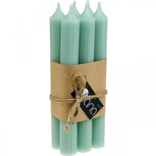tételeket Pálcás gyertyák zöld gyertyák jade gyertya dekoráció Ø21mm 170mm 6 db