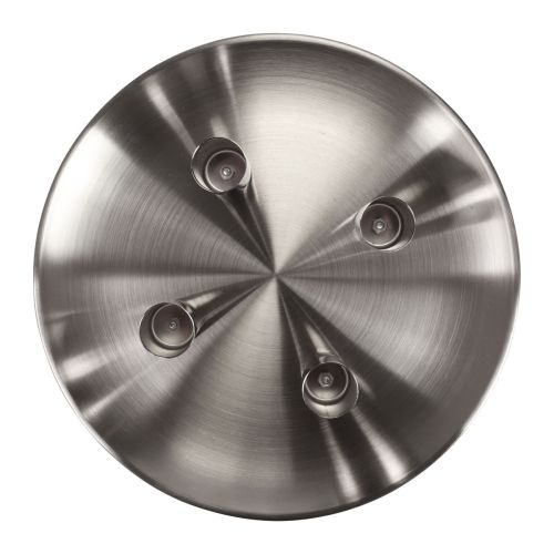 Floristik24 Pálcás gyertyatartó ezüst Ø2,5cm fém gyertyalap Ø23cm