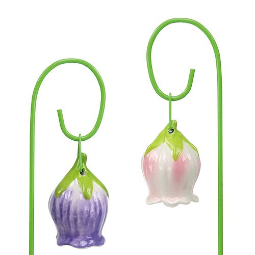 Floristik24 Dugó kerámia virágok 5cm 28cm 8db