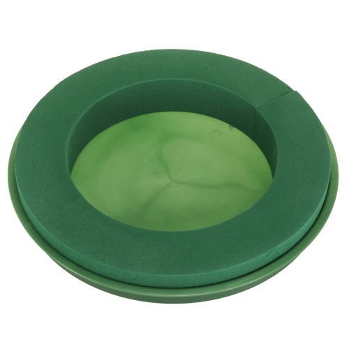 tételeket Virágmintás habszivacs koszorú tállal, nedves virágmintás habszivacsból Ø29cm 2 db