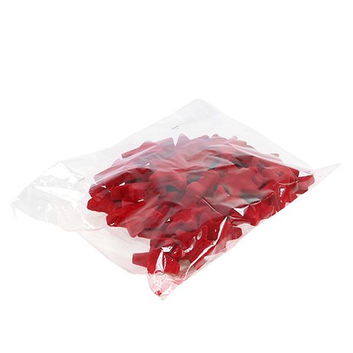 Floristik24 Csillag keverék vörös pelyhes 4-5cm 40db