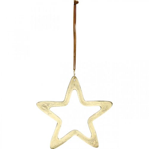 tételeket Karácsonyi medál, csillagdísz adventre, díszcsillag arany 14 × 14cm