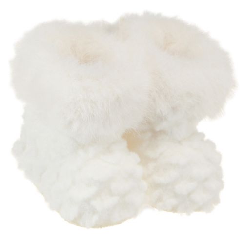 tételeket Csizma szőrme csizmával karácsonyfadísz fehér 7cm 2db