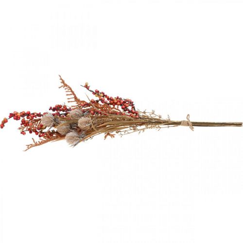 tételeket Mesterséges növények őszi dekoráció bogáncs bogyók páfrány 65cm csokor