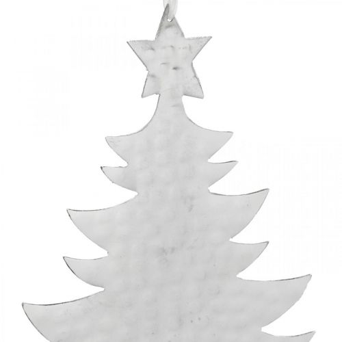 tételeket Karácsonyfa medál, Adventi dekoráció, karácsonyi fém dekoráció, ezüst 20,5×15,5cm