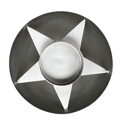 Floristik24 Tealámpa tartó ezüst Ø10cm H4cm 1db