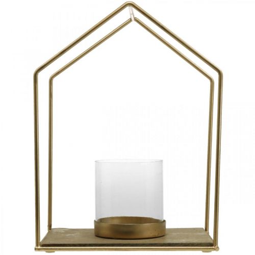 tételeket Lámpás ház fém teamécses tartó asztali dekoráció 26×20×35cm