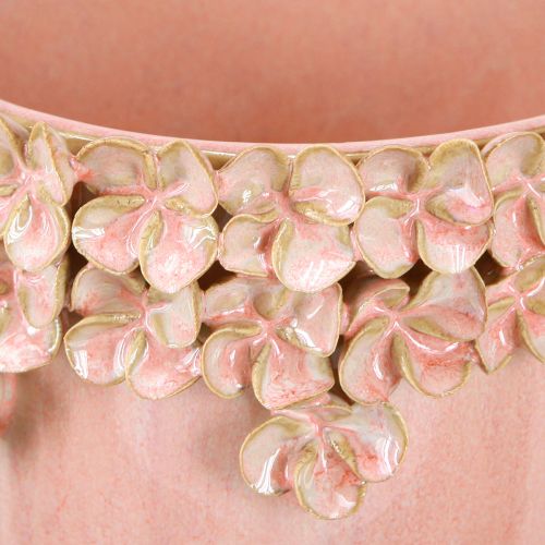 tételeket Virágcserep Kerámia Pink – Elegáns cserép virágdíszítéssel Ø16cm