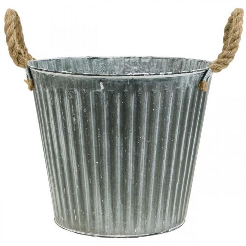 tételeket Ültető, füles díszedény, ültetésre alkalmas fémedény Ø25,5cm