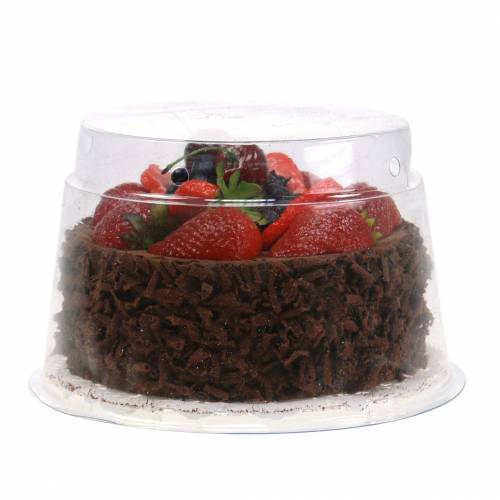 Floristik24 Mesterséges csokikrém torta Ø15cm H11,5cm