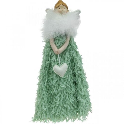 Floristik24 Doorstop Karácsonyi angyal angyal figura zöld H38cm