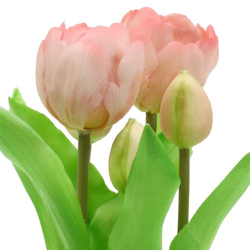 tételeket Művirágok cserépben Műtulipánok Pink Yellow 22,5cm