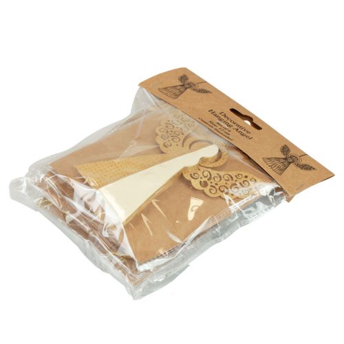 tételeket Papír angyal Karácsonyi angyal dekoráció papírkrém H12cm 4 db