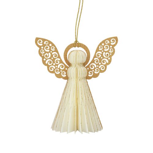 tételeket Papír angyal Karácsonyi angyal dekorációs papír fehér H12cm 4 db