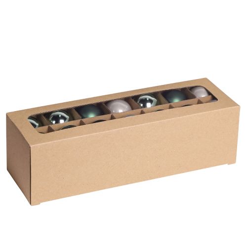 tételeket Karácsonyi labdák üvegfa golyók zöld szürke 4cm 24 db