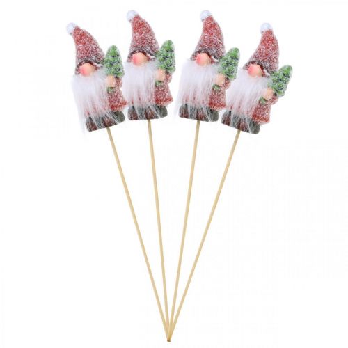 tételeket Dekoratív gnóm Mikulás díszdugó Karácsony 10cm 4 db