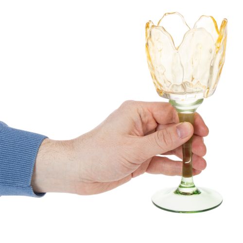 tételeket Tulipános mécsestartó, virágmotívum, romantikus és elegáns hangulatot teremtő dekoráció, 20 cm