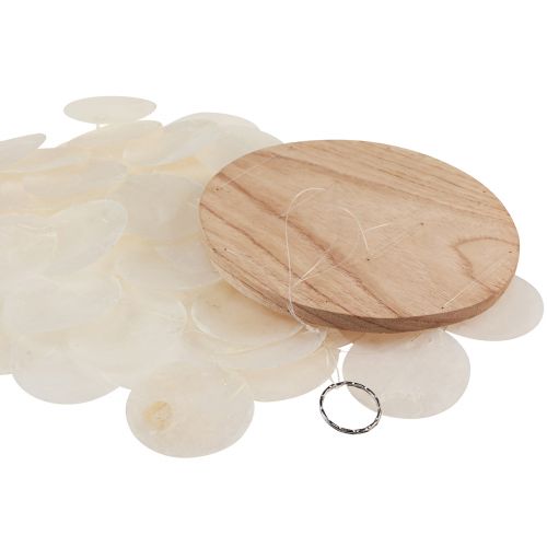 Floristik24 Szélcsengő Capiz természetes gyöngyház kagyló L50cm