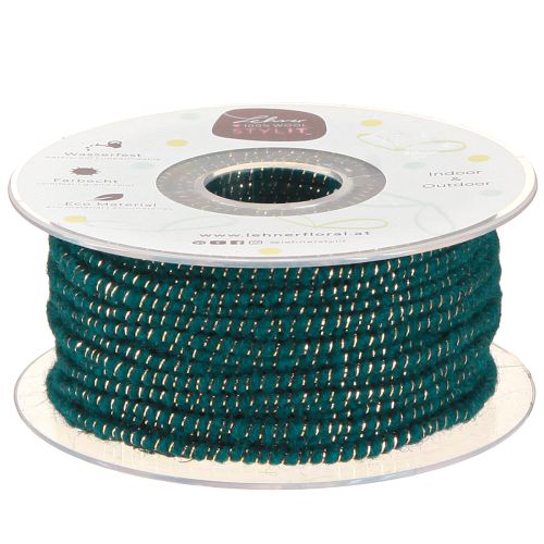 tételeket Gyapjúfonal drótból készült filczsinórral gyapjúzsinór türkiz arany Ø5mm 33m