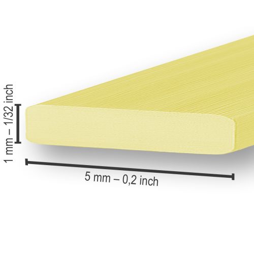tételeket Alumínium lapos drót, arany, 5mm x 10m, virágdíszekhez és dekorációkhoz