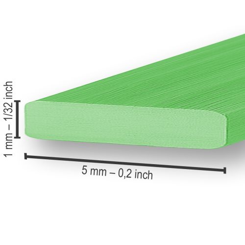 tételeket Alumínium lapos vezeték zöld 5mm x 1mm 2.5m
