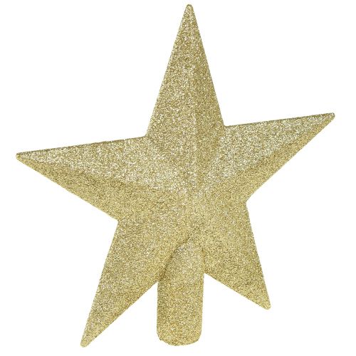 Csillogó, aranysárga faborító 19 cm Ø - törhetetlen és csillogó, ideális ünnepi karácsonyfákhoz