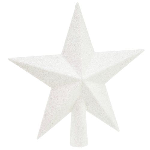 Csillogó fehér faborda, 19 cm - törésálló és csillogó, tökéletes elegáns karácsonyi dekorációhoz
