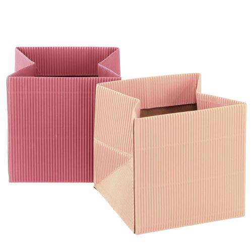tételeket Virágzacskó papírzacskó fóliával rózsaszín lazac 10,5cm 6 db