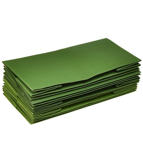 tételeket Virágültető Hosszú Bordás Zöld Olive Green 24x12cm 6 db