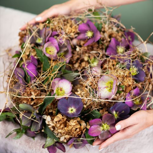 tételeket Karácsonyi Rózsa Műhórózsa Lila Virág L35cm 6 db