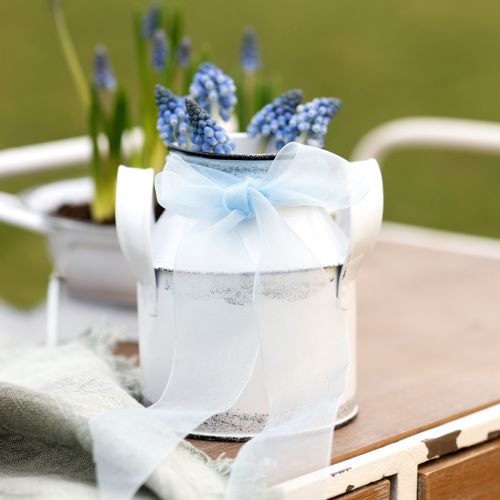 tételeket Dekoratív fém kancsó fülekkel, fehér és fekete, 13 cm magas, 2 darab