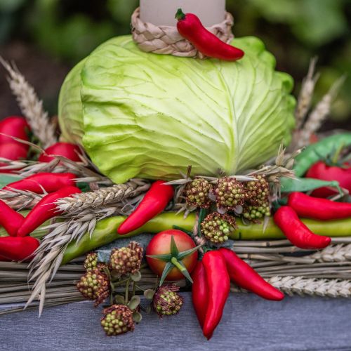 tételeket Dekoratív spárga zöld mesterséges zöldség L22cm Ø1,5cm 3db