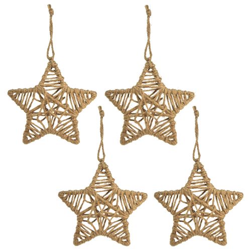 tételeket Díszcsillag akasztható juta csillag natúr Ø18cm 4 db