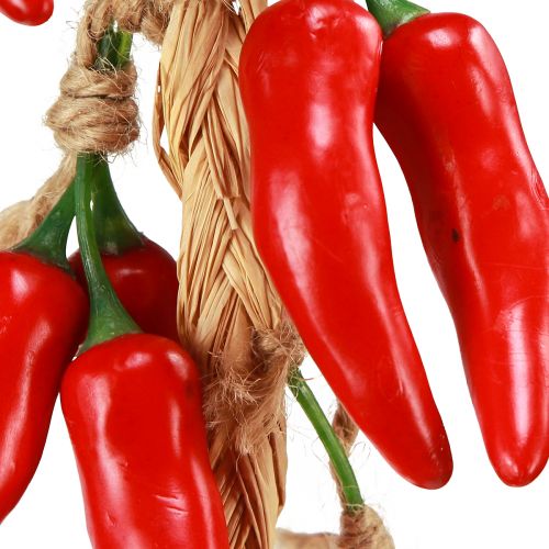 tételeket Dekoratív fogas nyári chili paprika piros mű L50cm