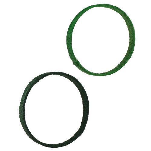 tételeket Díszgyűrűs juta díszítő hurok zöld sötétzöld 4cm Ø30cm 2db