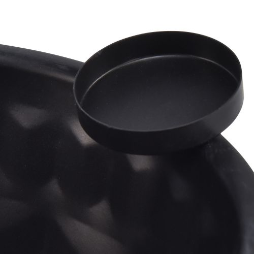 tételeket Dekoratív fémtál fekete színben – Gugelhupf design, 26 cm – stílusos mécsestartó a hangulatos légkörért