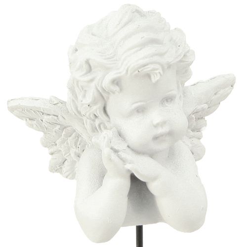 Dekoratív dugó angyalfigurák sírdísz fehér H5cm 6db