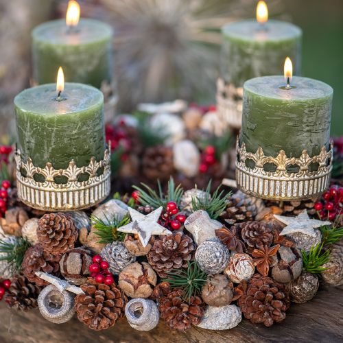 tételeket Egzotikus tobozok Leucodendron fehér mosva 3-4cm 450g