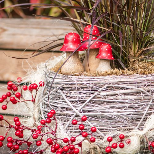 tételeket Légyölő galóca díszgombák fa gombák őszi dekoráció M6/8/10cm 3 db-os kiszerelés