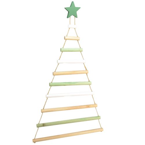 Függesztett dísz karácsonyfa csillag fa H59cm