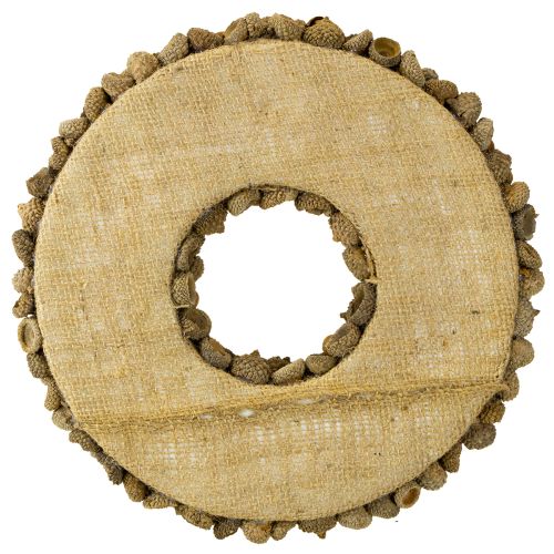 tételeket Természetes koszorú, őszi dekoráció, makk, ajtókoszorú, fali koszorú, barkácsolás, Ø30cm