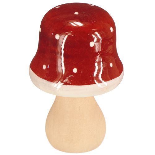tételeket Fa gombák, mérges gombák, dekoráció, fa, FSC, vörösbarna, Ma 6,5/7 cm, 4 darab